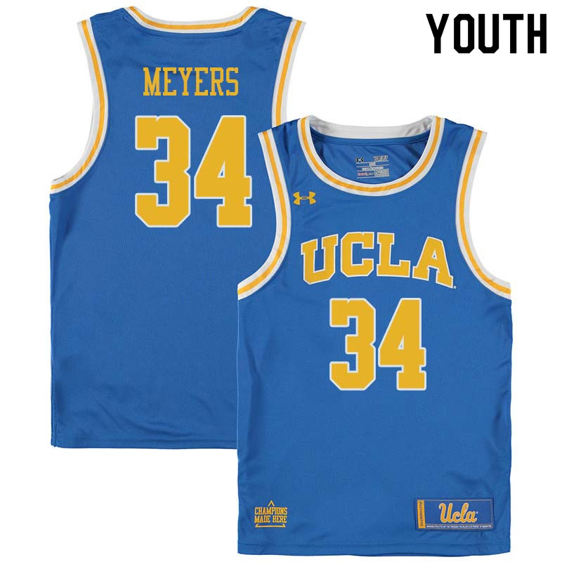 Youth #34 Dave Meyers UCLA Bruins College Basketball Jerseys Sale-Blue